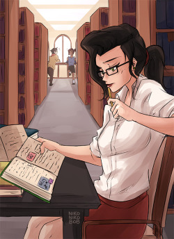 nikoniko808:  Asami studying~patreon | twitch