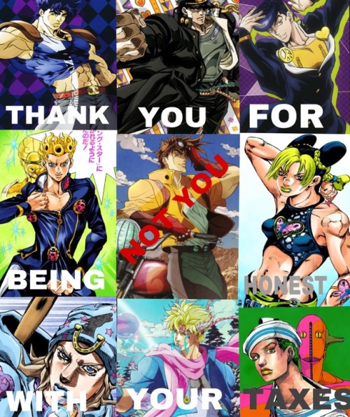 house-sotha: regularlesbian: jotarodolphin: thank you DO YOU REALLY THINK GIORNO PAYS TAXES