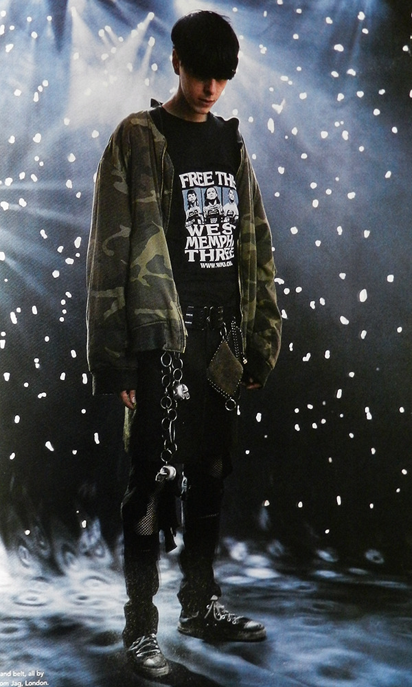 rafsimons-archive:  Panos Yiapanis wearing Raf Simons AW01-02 MA-1 jacket, coat and