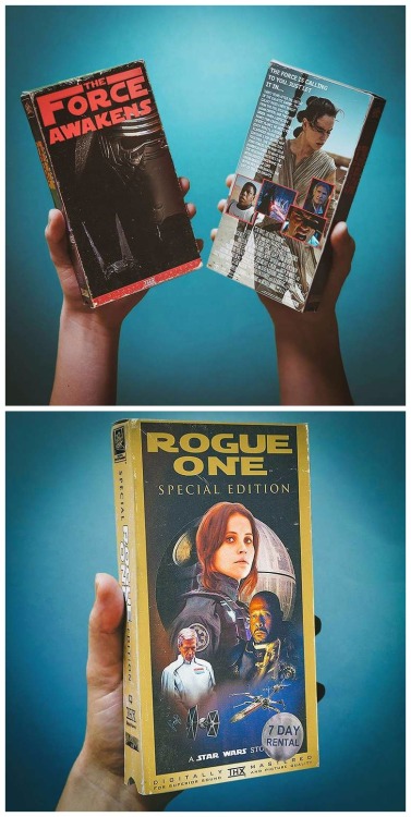 celestial-elf-from-space: sugar-lemonn: pr1nceshawn: Real functional VHS for modern movies by O