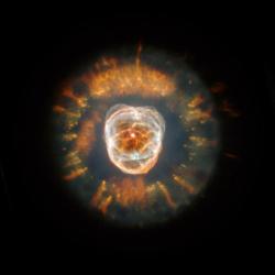 just&ndash;space:  The Eskimo Nebula , also known as the Clownface Nebula or Caldwell 39  js 