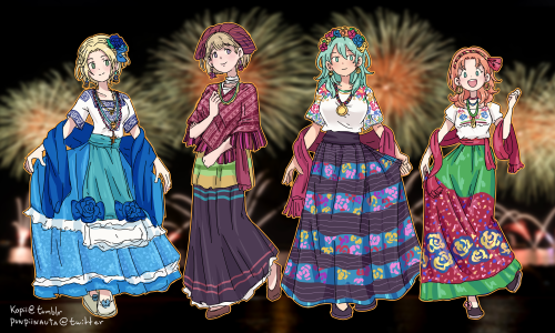 trying to make this a yearly thing ^^ this time is Blue Lions girls in Mexican dresses!! :D Happy Me
