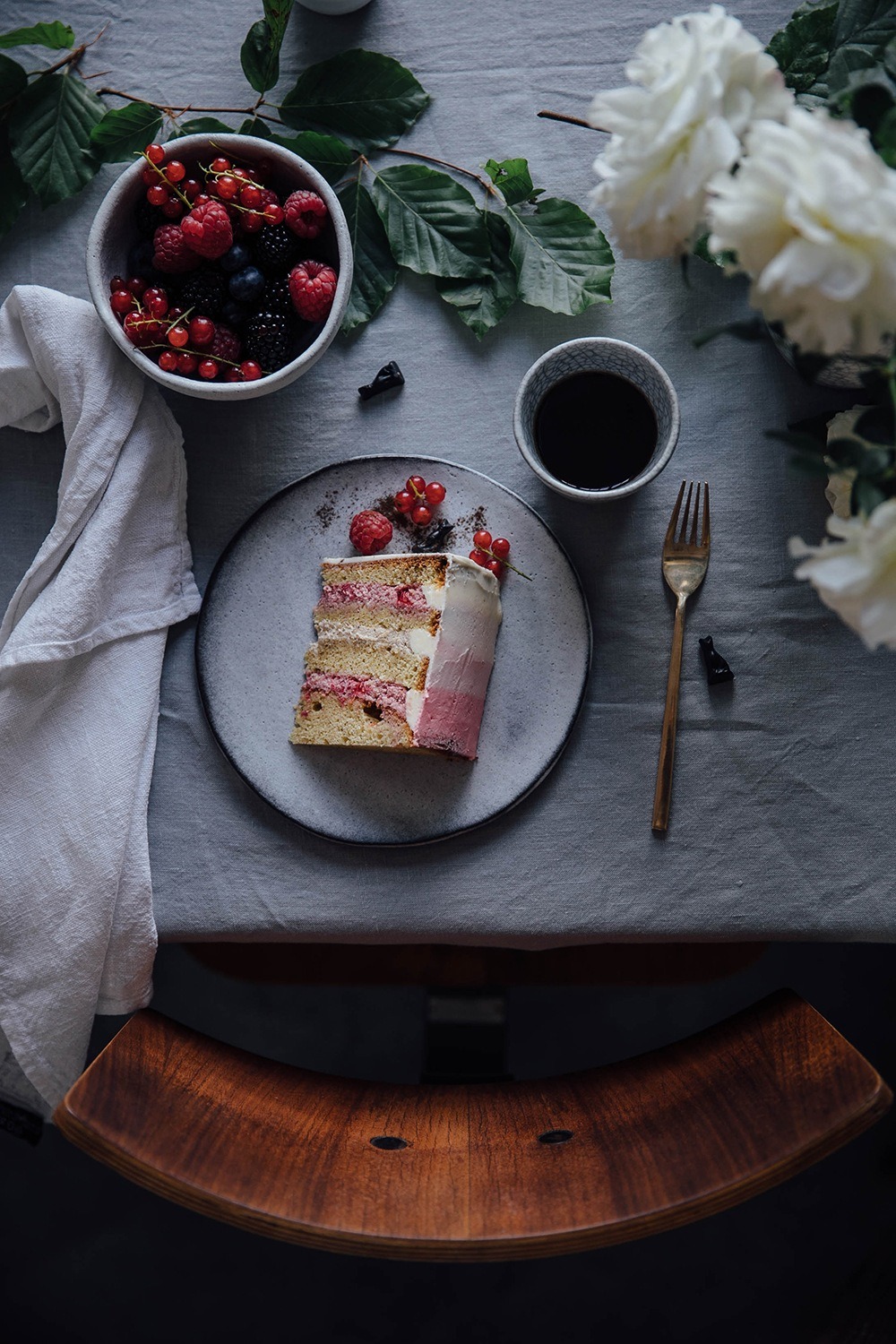 sweetoothgirl:    Gluten-free Raspberry Licorice Ombre Cake  