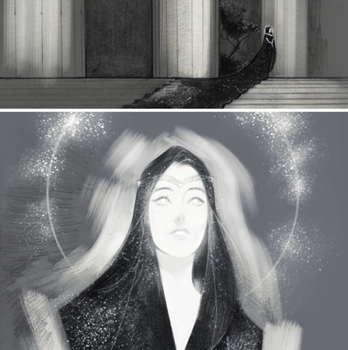 sauronisnotamused:  Small bunch of sketches, concept work ‘n‘ progress. Decided to post something before I cast myself into the void.Still need to work on Varda..I just can’t decide if I should make her bright as a star or as the nightsky above