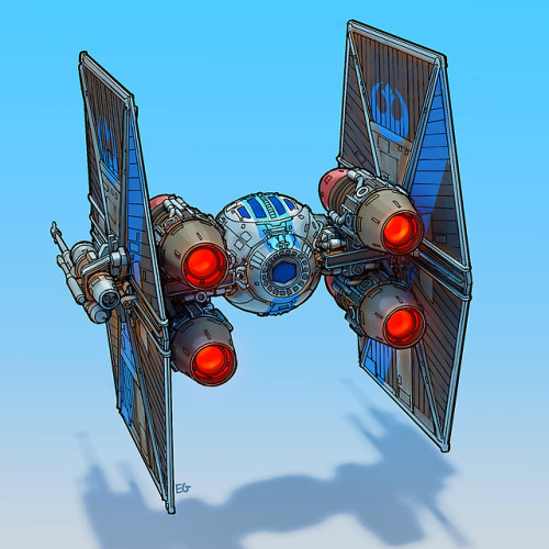 geekbeyond - [ #StarWars ] Rebel TIE Fighter by Eric Geusz