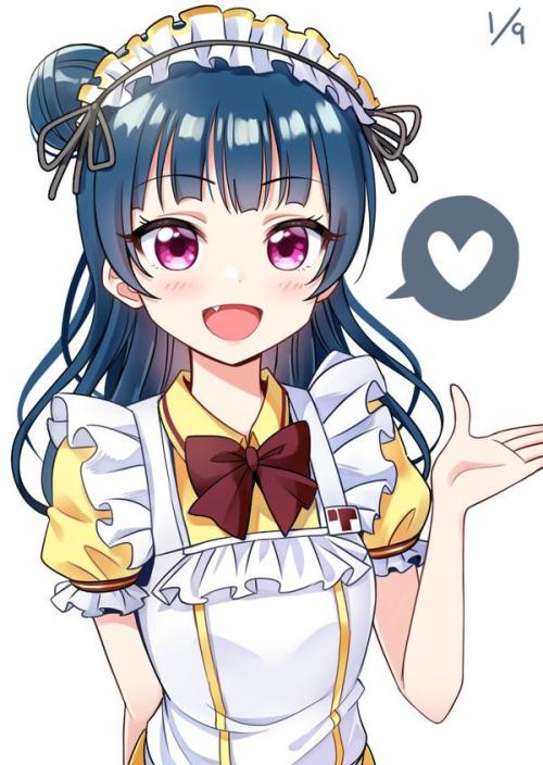 lykare: planet–anime: Maid Yohane [Love Live Sunshine] （６）「♥♥♥♥&he