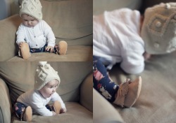 deardaisyelizabeth:  Daisy wears Hat from Asda George | Leggings and cardigan from Next | Baby moccs from Zara 