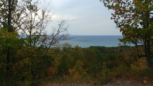 View of Lake Michigan along the Tunnel of Trees