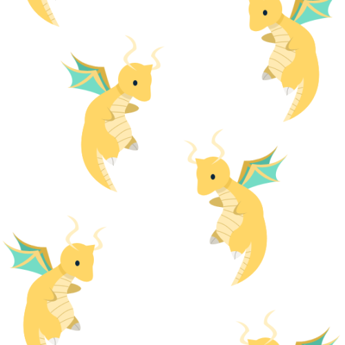 pokemonpalooza: Dragonite stripes and stars, and a plain white for anyone who just wants the dragon!