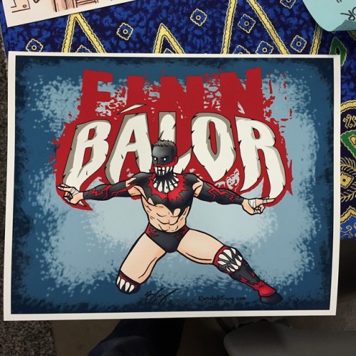 Just saw that @wwebalor is actually a few feet away from me at #SDCC! This Demon Balor print at my b