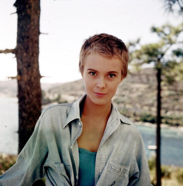 Jean Seberg photographed by Edward Quinn on the set of 