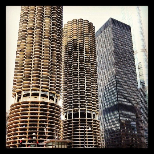 Super #sickass car garage slash condos. #downtown #chicago #highrise #lifestyle #sweetness #archite