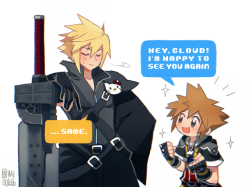 shima88: what if Sora meets Cloud in Super