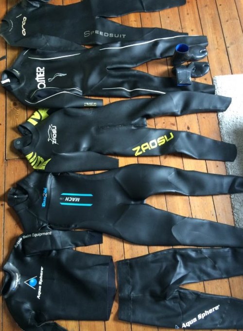 A bit of my wetsuit collection in Brussels … still expanding