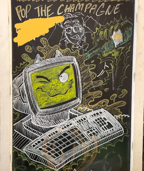 Drew This Some Time Ago As A New Years Sign To Put Outside The Door At My Job (cropped So You Cannot