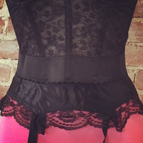 Black Lace Bustier, Vintage Garter Belt #etsyshop #58petticoats #boudoirphotography #boudoir #nyc #p