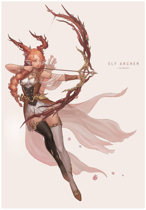 Elf Archer YOONART . https://www.artstation.com/artwork/lo3KG