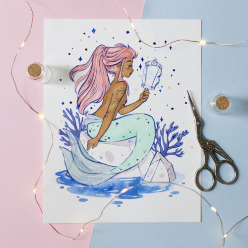 My mermaids from Mermay 2018 are available in my Etsy shop: https://www.etsy.com/ca/shop/RaquelTrave