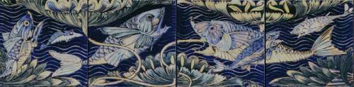 (via William De Morgan Fish Tiles designed for William Morris, Morris & Co.) - repeating panels 