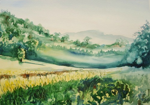 expressions-of-nature:  Watercolor Landscapes by Dieter Wystemp