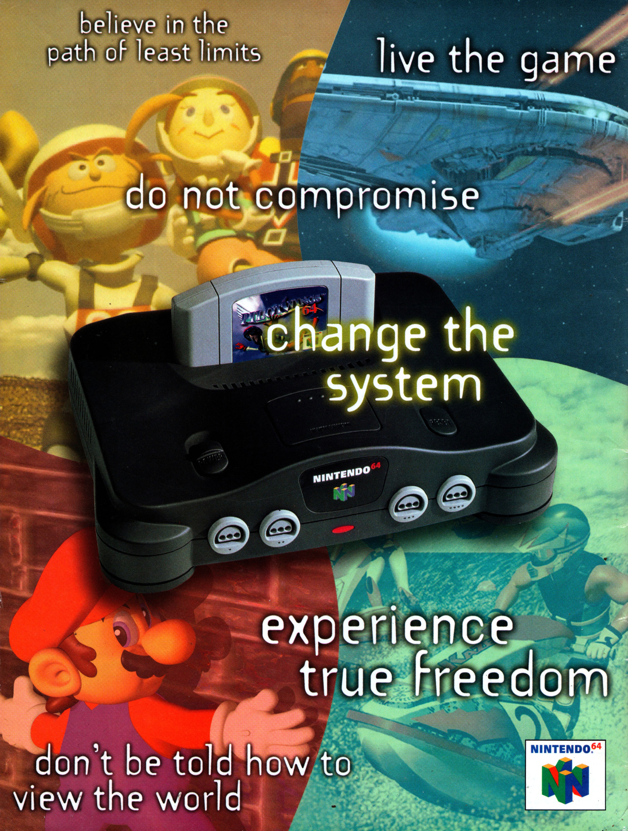 n64thstreet:  SCAN TIME: Nintendo Power’s Change the System back cover ad.   