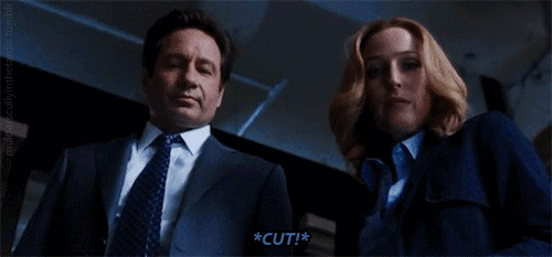 mulderscullyinthetardis: Behind the scenes of S10: David Duchovny & Gillian Anderson