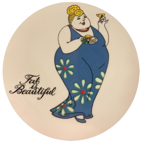 fatveronica:  spookybabydoll:  fitz &floyd had this pattern called fat is beautiful-variations back in 1979 and i have fallen in love with them   I’m going to cry I love these so much