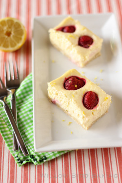  strawberry lemonade cheesecake bars: recipe