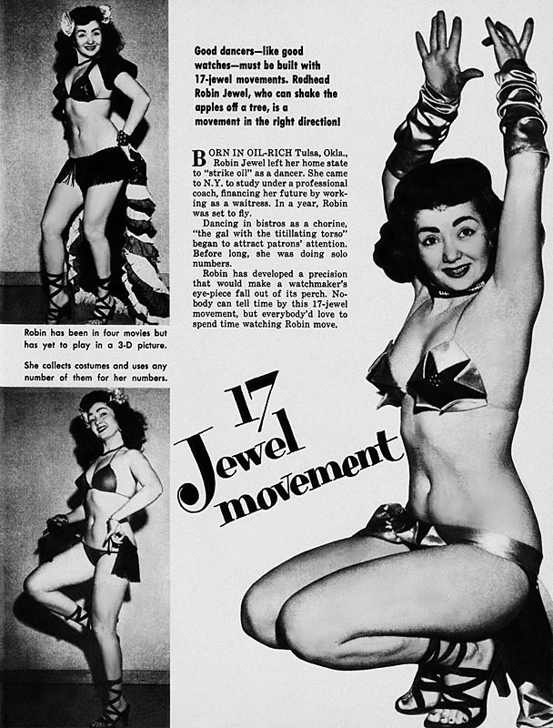 Robin Jewell appears in a pictorial featured in the pages of the March &lsquo;54