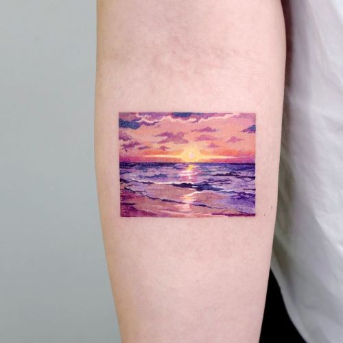 ig: tattooist_sigak sea;splatter;sunset