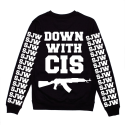 murdarioxstomp:  lehipsterdoge:  murdarioxstomp:  buy this hxc crewneck and all proceeds will go towards gas money (for our bus) (so we can beat up more cishets)  I really hope this is a joke.  im actually destroying a cishet with one hand as i type this