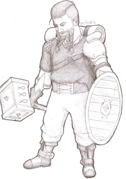 Drawing my d&d party (2/4) || Thormund the dwarven fighter