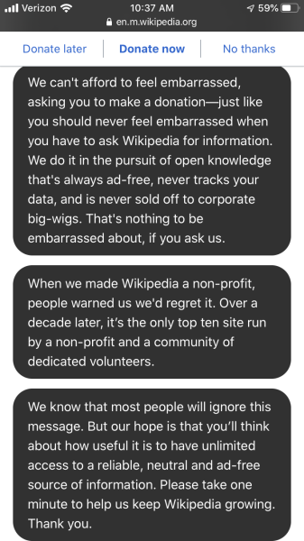 sarcastic-nonfictionalist:sarcastic-nonfictionalist:Yo, consider donating to Wikipedia, reasons for why they mainly point out for themselves, but they really aren’t asking for much. With so few good companies left that honestly want to help their people