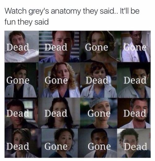 Watch Grey’s anatomy they said