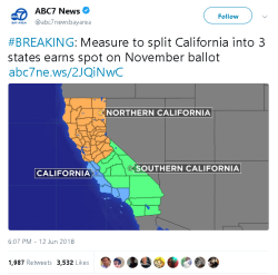 arachnomatic:  gahdamnpunk: Tbh we should get rid of the electoral college   By the way, the people who want to split off Northern California (into the ‘State of Jefferson’) are sponsored by Breitbart. They’re fucking white supremacists. I live