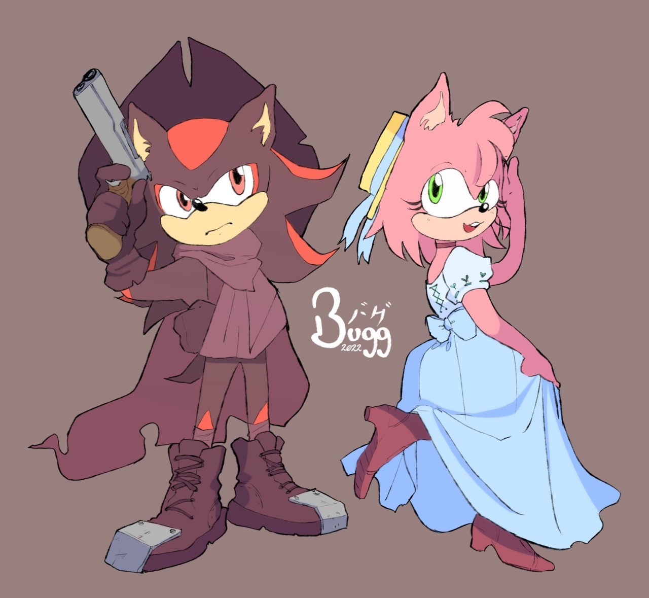 shadow x amy (shadamy) sonic the hedgehog sticker Sticker for