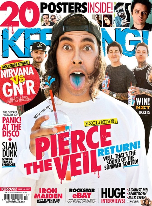 Kerrang! Magazine: This week’s issue! Pierce The Veil Return! On sale April 27th! www.k