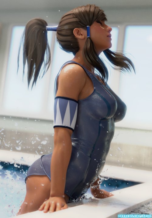 rarts:  Pretty Korra in the pool: The Legend of Korra (Avatar) fanart [by Squarepeg3d]  My main picture for year and more lol