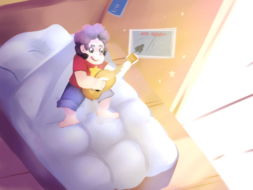 jakuzeres:  since there’s going to be a full Theme song juunketsu thought of idea that Steven likes to write about their missions and when he can’t tag along, he makes the lyrics and keeps it away from the gems