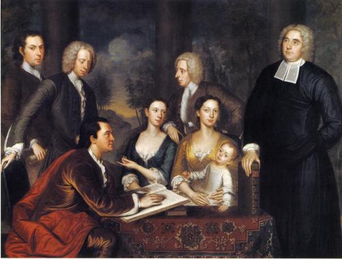 John Smibert, The Bermuda Group. 1731, oil on canvas. Yale University Art Gallery, New Haven, CT. 