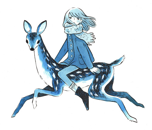 heikala:Inktober day 7, Winter Witch