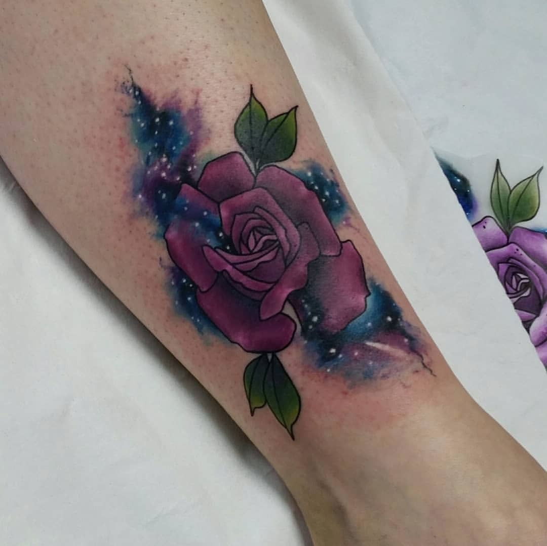 Galaxy rose  Rose tattoos Beautiful tattoos Tattoo designs