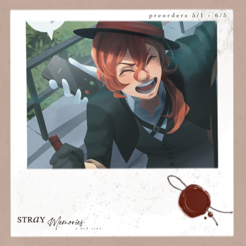  Chuuya out on adventures with wine in hand and a buddy who shields him from Dazai’s antics- w