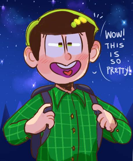 onigiriis: doodzie of Chorizomatsu nervously sweet talking to u  ( ´⊙ヘ⊙｀)b