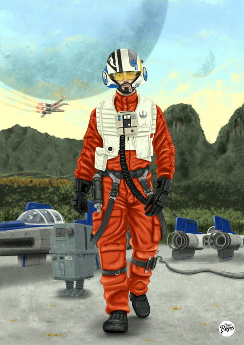 Resistance pilot!! Star Wars Fanart - Fran Reyes