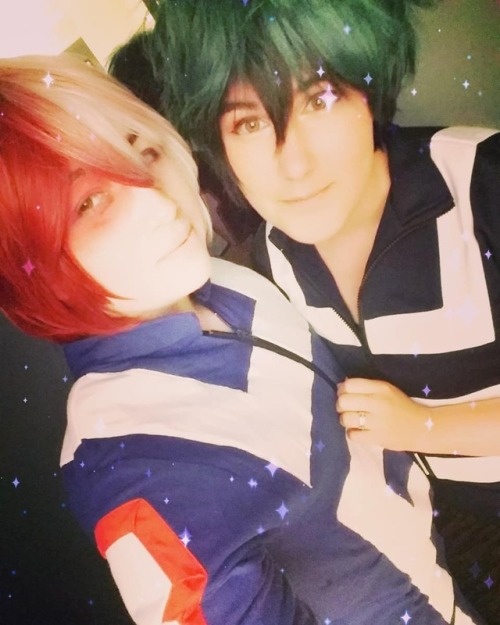 Academia time Chill cosplays for the rest of the night☆ #tododeku #todorokishouto #midoriyaizuku #ac