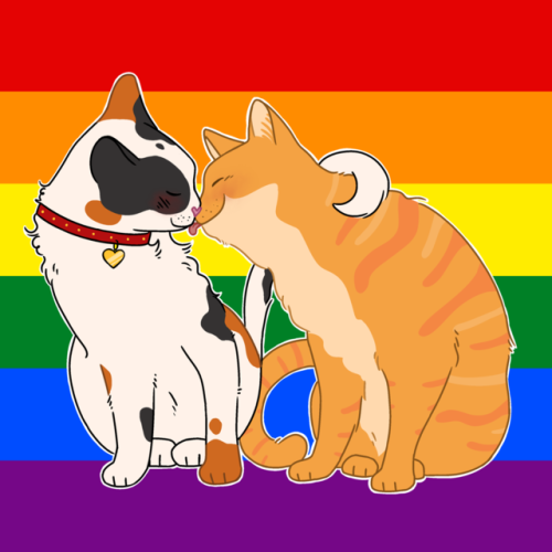 astrolestial:finished some gay cats to go w the lesbian cats!!