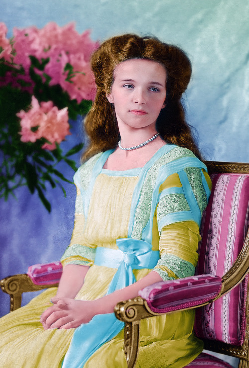 Grand Duchess Olga Nicholaievna of Russia, 1910.