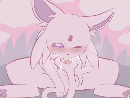 rymsnaughtyteams: A commission I did of Naguro’s Espeon named Raidan, in exchange for money to buy l