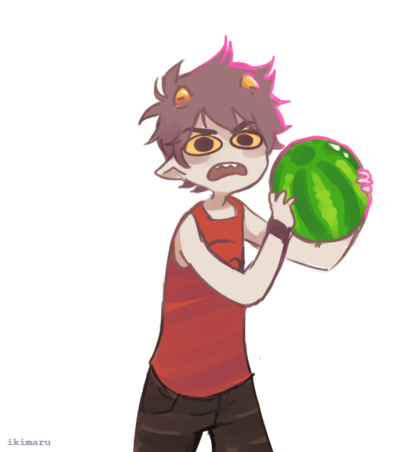 remember those trolls with watermelon I was drawing a while back;; I actually drew